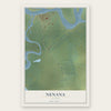 Nenana, Alaska map print, the full design