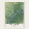 New Stuyahok, Alaska map print, the full design