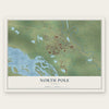 North Pole, Alaska map print, the full design