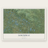 Northway, Alaska map print, the full design