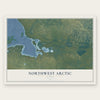 Northwest Arctic, Alaska map print, the full design