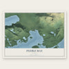 Pedro Bay, Alaska map print, the full design