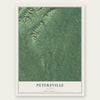 Petersville, Alaska map print, the full design