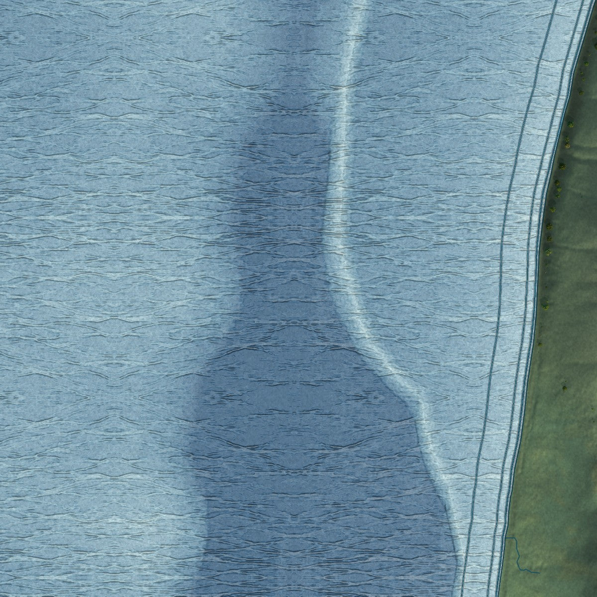 Close-up of the map of Platinum, Alaska print showing street and building detail