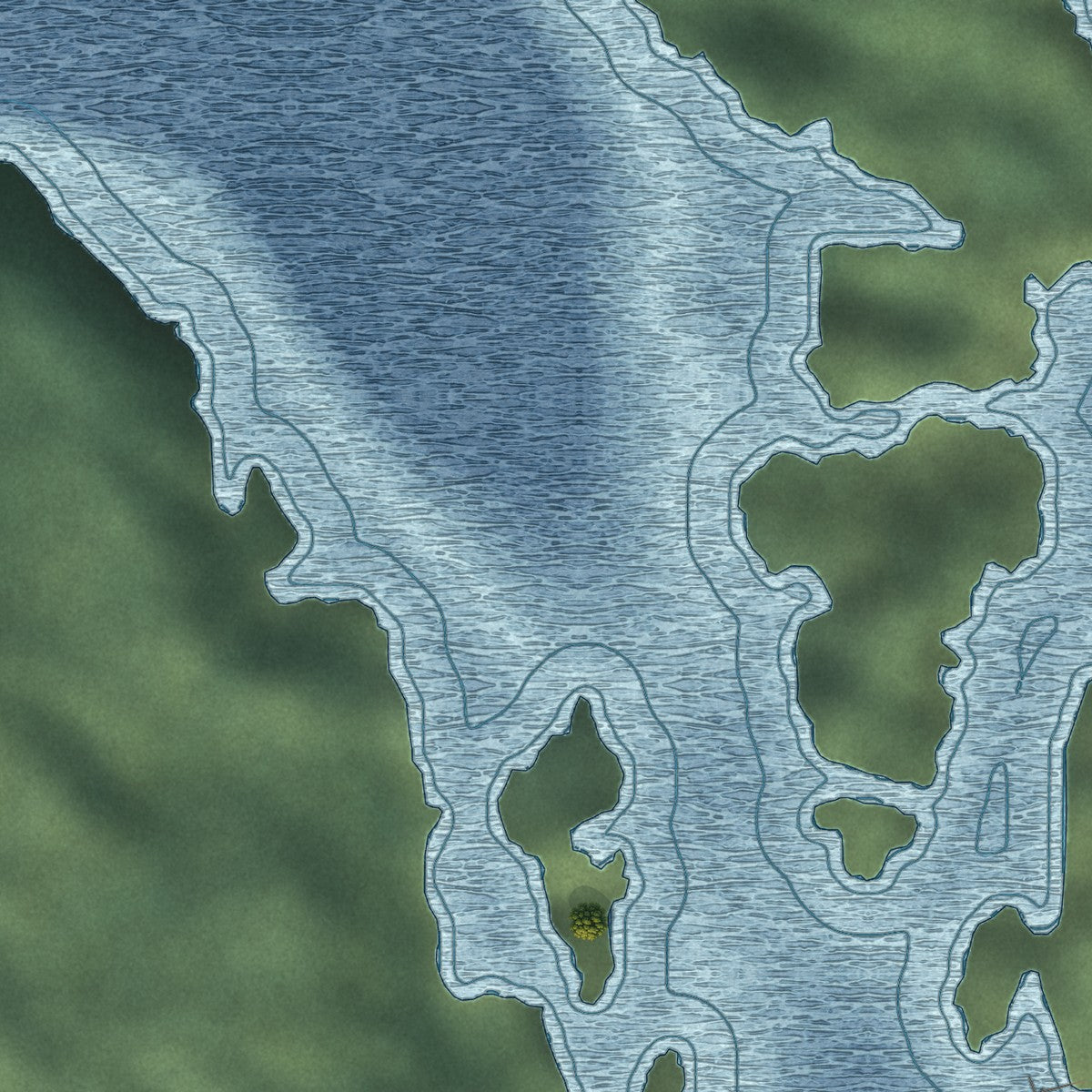 Close-up of the map of Point Baker, Alaska print showing street and building detail