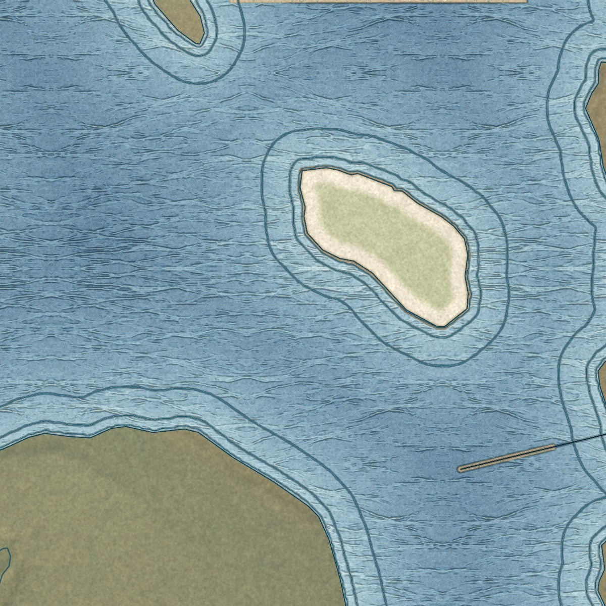 Close-up of the map of Point Lay, Alaska print showing street and building detail