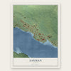 Saxman, Alaska map print, the full design