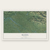 Slana, Alaska map print, the full design