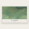 St. George, Alaska map print, the full design