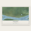 Tanana, Alaska map print, the full design