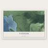 Tatitlek, Alaska map print, the full design