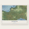Tununak, Alaska map print, the full design