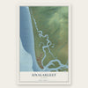 Unalakleet, Alaska map print, the full design
