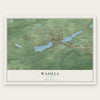 Wasilla, Alaska map print, the full design