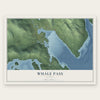 Whale Pass, Alaska map print, the full design
