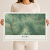 Map of Banks, Alabama, 12 x 18 inch unframed archival matte print