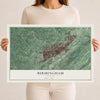 Map of Birmingham, Alabama, 12 x 18 inch unframed archival matte print