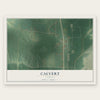 Calvert, Alabama map print, the full design