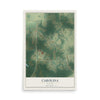 Map of Carolina, Alabama, 12 x 18 inch unframed archival matte print