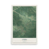 Map of Cuba, Alabama, 12 x 18 inch unframed archival matte print