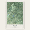 Delta, Alabama map print, the full design