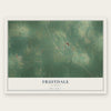 Fruitdale, Alabama map print, the full design