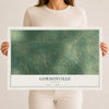 Map of Gordonville, Alabama, 12 x 18 inch unframed archival matte print