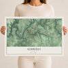 Map of Kimberly, Alabama, 12 x 18 inch unframed archival matte print