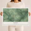 Map of Kinsey, Alabama, 12 x 18 inch unframed archival matte print
