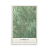 Map of Lineville, Alabama, 12 x 18 inch unframed archival matte print