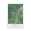 Map of Moundville, Alabama, 12 x 18 inch unframed archival matte print