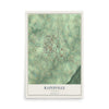 Map of Rainsville, Alabama, 12 x 18 inch unframed archival matte print