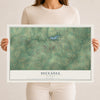 Map of Sylvania, Alabama, 12 x 18 inch unframed archival matte print