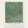 West End-Cobb Town, Alabama map print, the full design