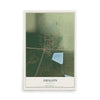 Map of Amagon, Arkansas, 12 x 18 inch unframed archival matte print