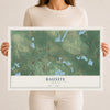 Map of Bauxite, Arkansas, 12 x 18 inch unframed archival matte print