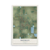 Map of Brinkley, Arkansas, 12 x 18 inch unframed archival matte print