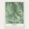 Bruno, Arkansas map print, the full design