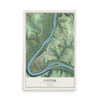 Map of Cotter, Arkansas, 12 x 18 inch unframed archival matte print