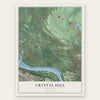 Crystal Hill, Arkansas map print, the full design