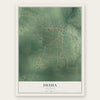 Desha, Arkansas map print, the full design