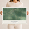 Map of Donaldson, Arkansas, 12 x 18 inch unframed archival matte print