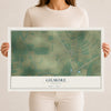 Map of Gilmore, Arkansas, 12 x 18 inch unframed archival matte print