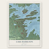 Lake Hamilton, Arkansas map print, the full design