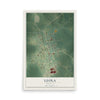 Map of Leola, Arkansas, 12 x 18 inch unframed archival matte print