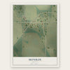 Monroe, Arkansas map print, the full design