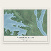 Natural Steps, Arkansas map print, the full design