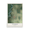 Map of Patterson, Arkansas, 12 x 18 inch unframed archival matte print
