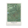 Map of Perryville, Arkansas, 12 x 18 inch unframed archival matte print