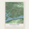Pleasant View, Arkansas map print, the full design